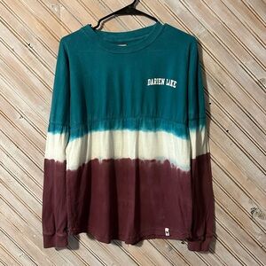 Teal & Burgundy Tie Dye Darien Lake Long Sleeve Tee Spirit Jersey Style